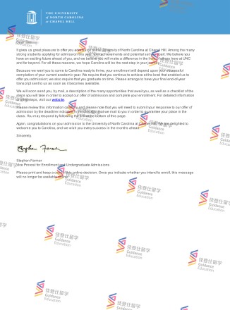 The University of North Carolina at Chapel Hill- Undecided