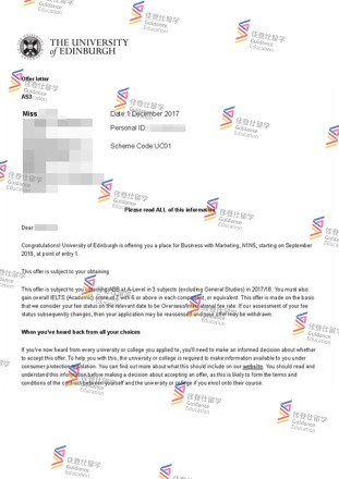 University of Edinburgh- Bachelor of Marketing