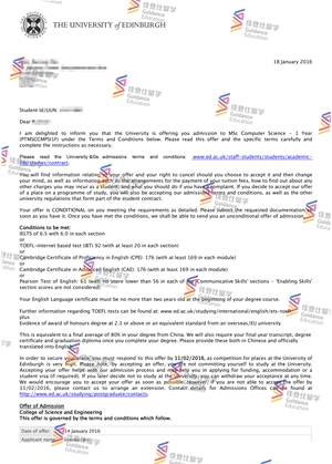University of Edinburgh- Msc Computer Science
