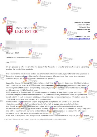 University of Leicester- Msc Marketing