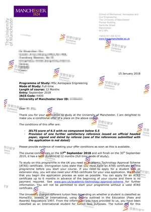 University of Manchester – Msc Aerospace Engineering