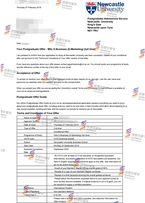 University of Newcastle- Msc E-Business